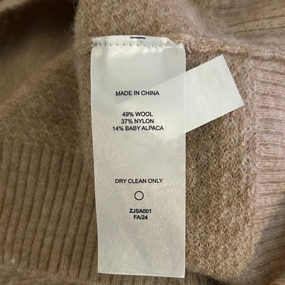 Quince Women's wool blend Crewneck Sweater in Light Beige - Picture 4 of 4